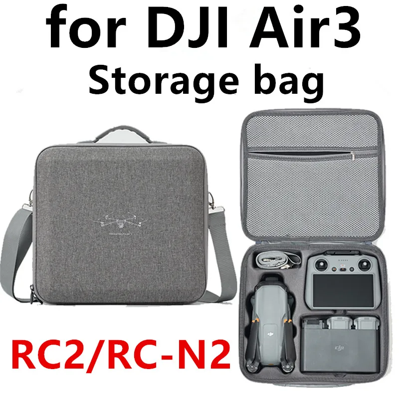 

For DJI Air3 Storage Bag RC2 with Screen Remote Control Single Shoulder Crossbody Integrated Forming Standard Accessory Bag