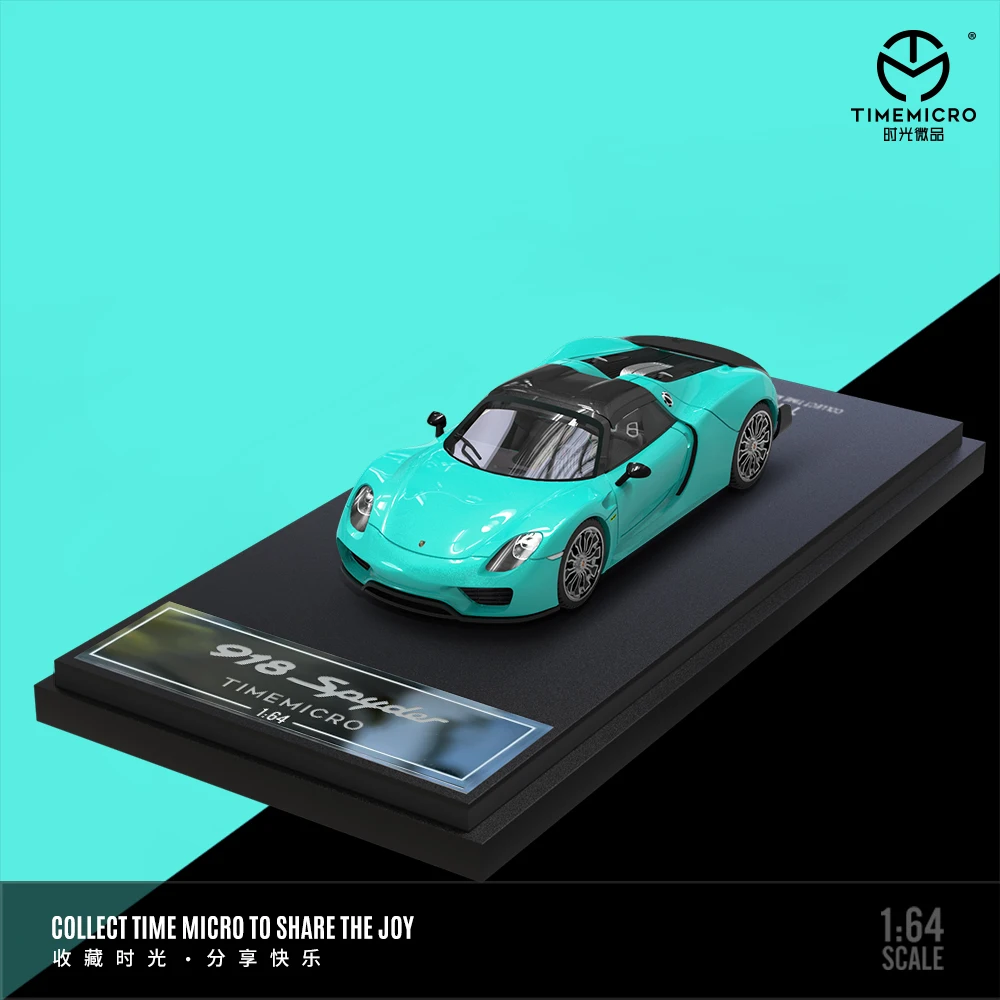 TimeMicro1:64 T1 918 Tiffany Blue Прицеп из сплава Коллекция моделей автомобилей Подарочный