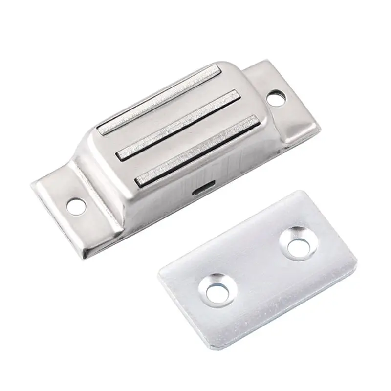 

Cabinet Door Magnetic Catch Furniture Closet Catches Latch with 2 Strong Magnets Stainless Steel Kitchen Cupboard Closure Catch