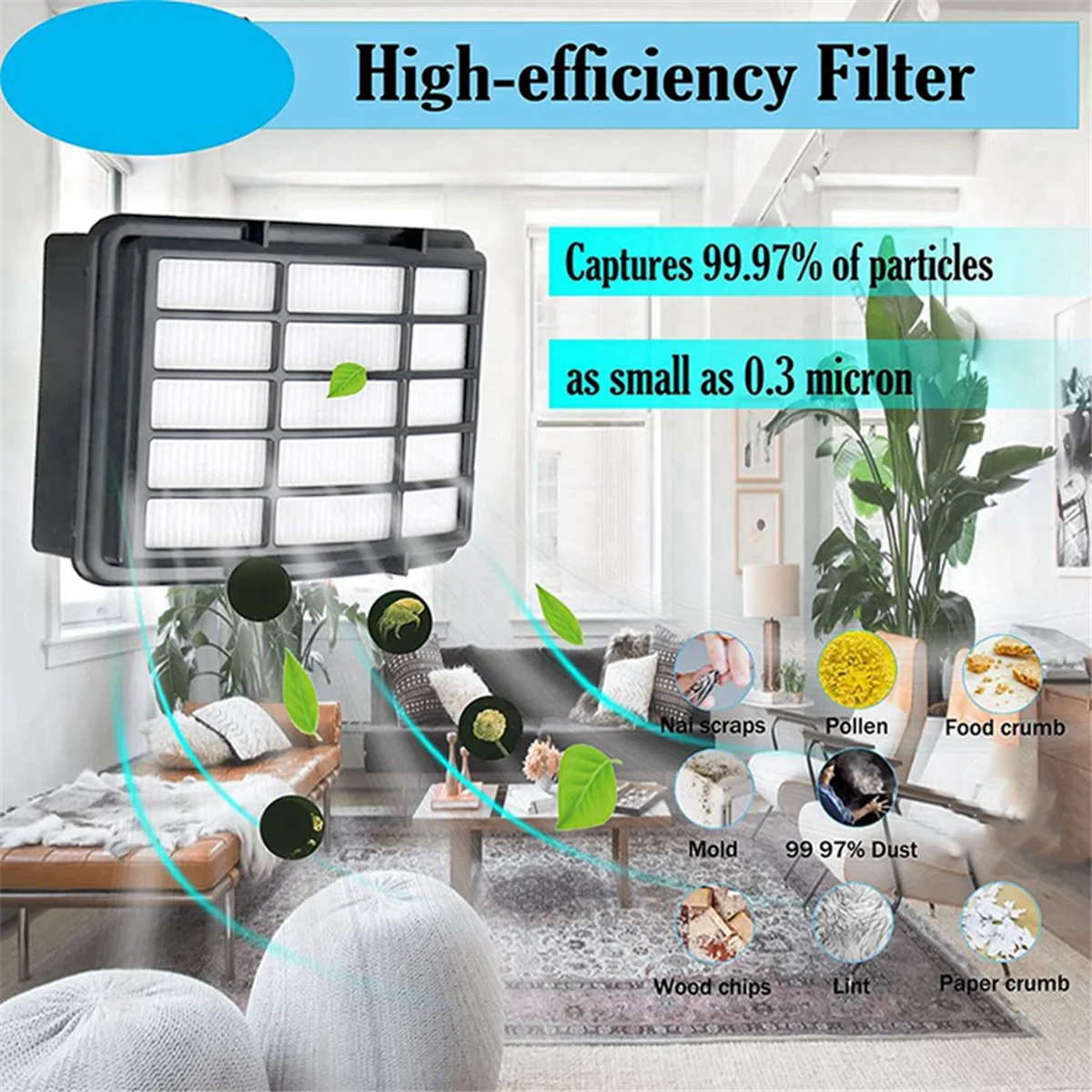 Фильтр НЕРА для пылесоса Shark сменная деталь с насадкой навигатора NV350 NV351 NV352 NV355