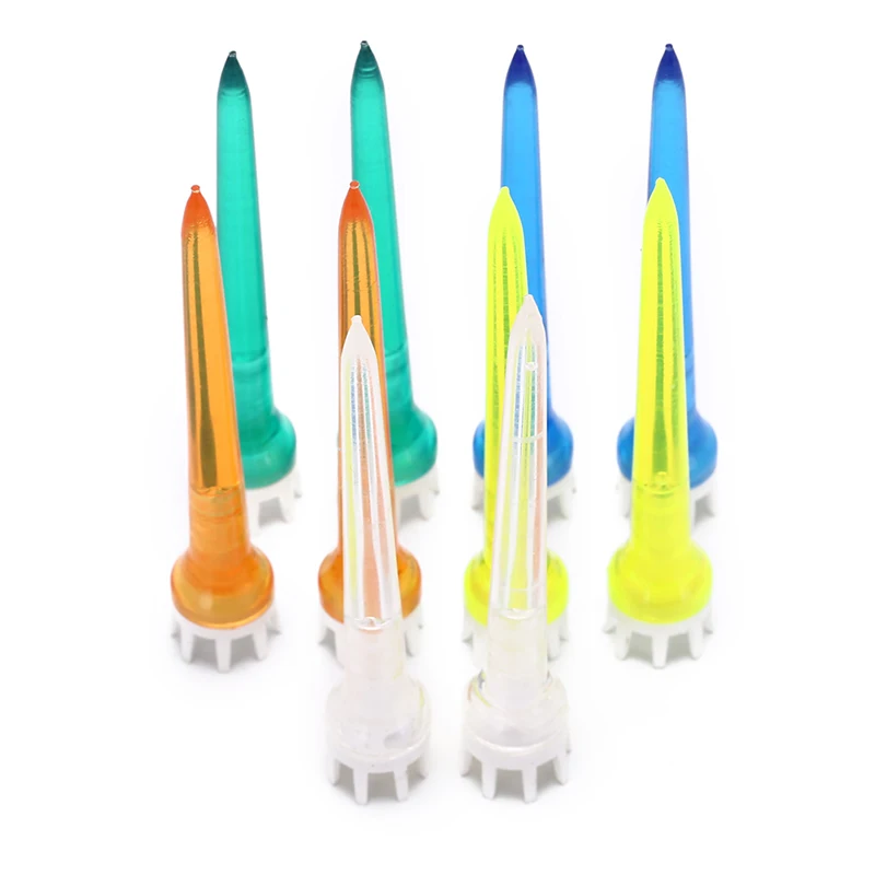 

10pcs/lot New 78mm Mixed Color Plastic Golf Tee Transparent Tee Crown Golf Tee Accessories