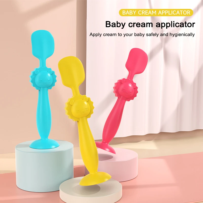 Silicone Infant Diaper Cream Applicator Reusable Flexible Non-Stick Brush Handheld Spatula Small Spreader Travel