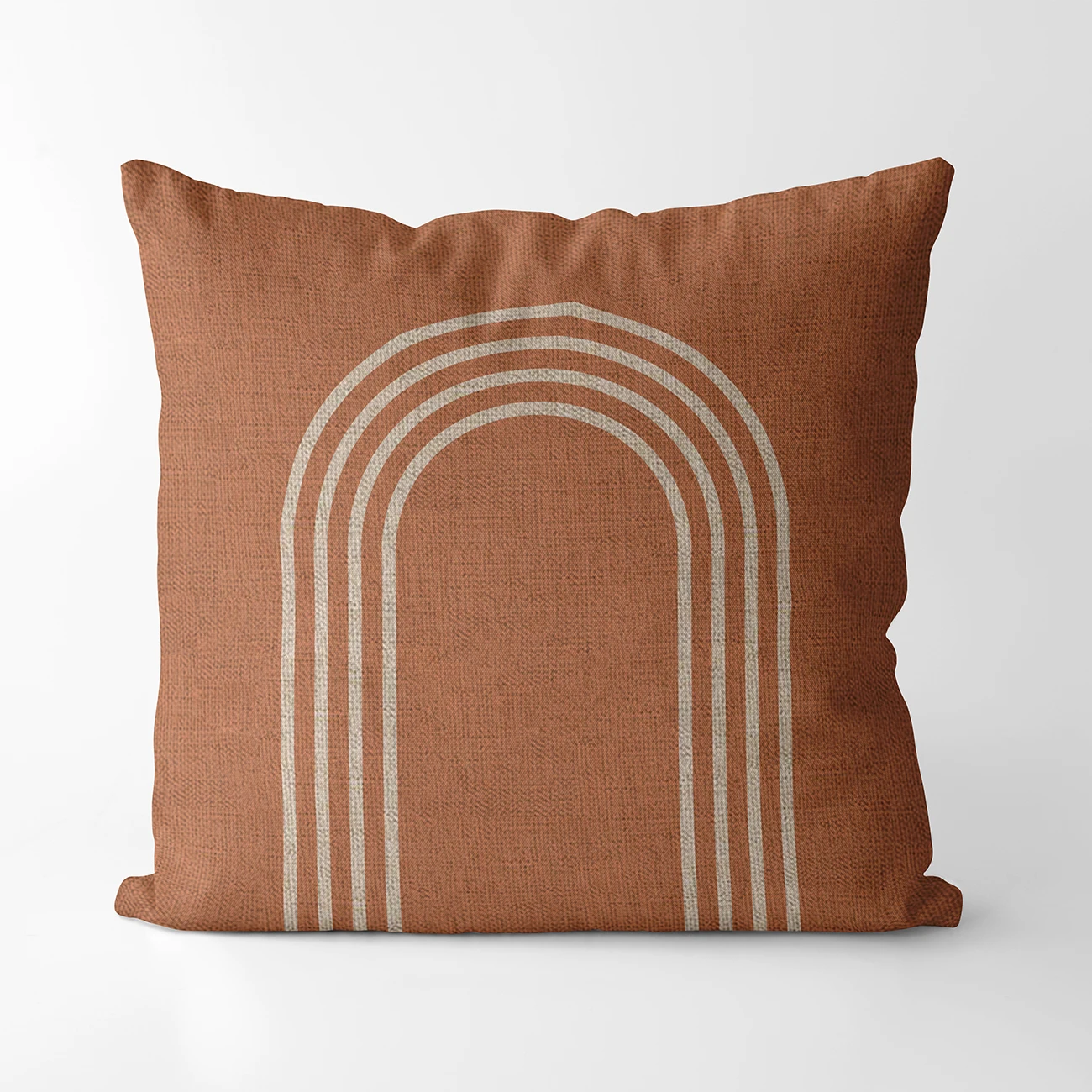 

Льняная наволочка для подушки с геометрическим рисунком