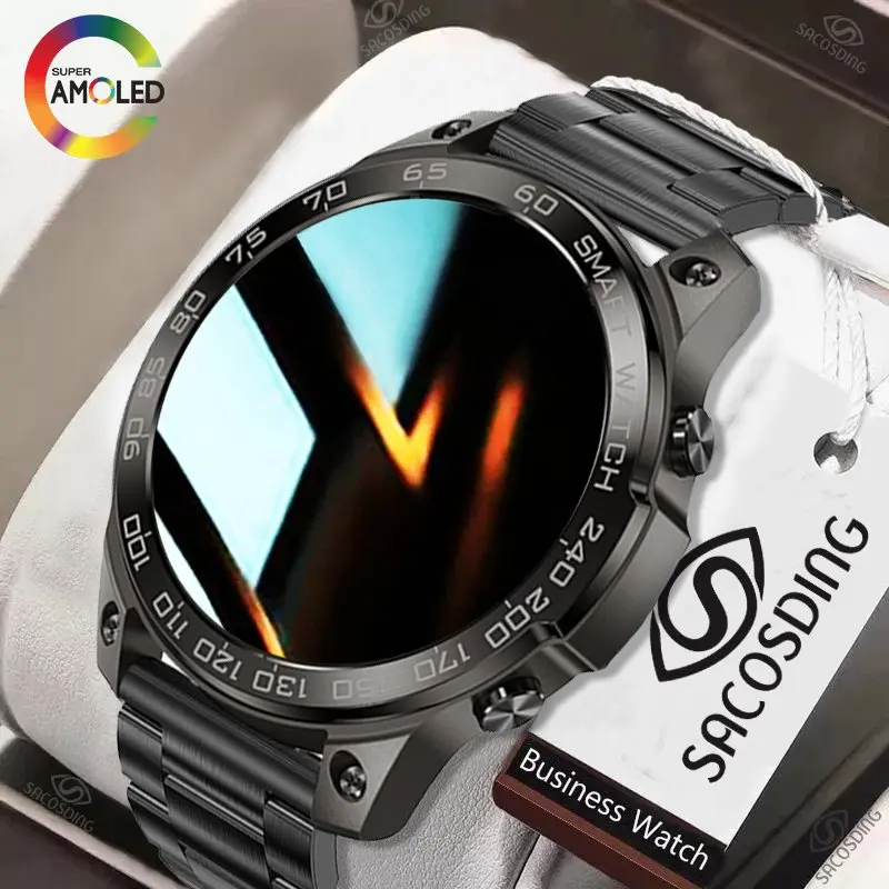 

2022 NFC Smart Watch Men AMOLED Screen Watches Bluetooth Call smartwatch Men Waterproof Sports Watches For Men Fitness Bracelet