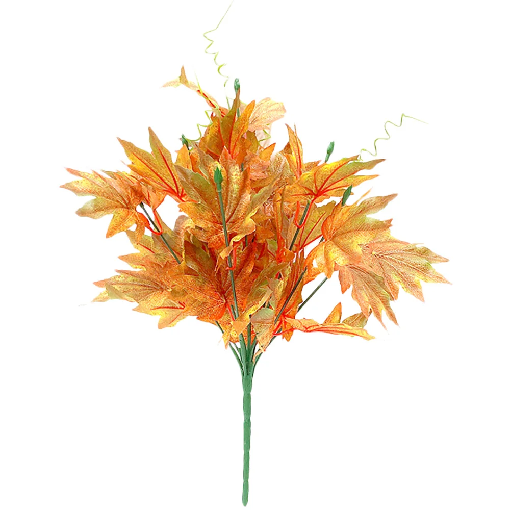 

Fall Decor Bouquet Garden Artificial Maple Leaves Branches Photo Props Bonsai Fake Picks Tree Faux Stems Plastic DIY Crafts