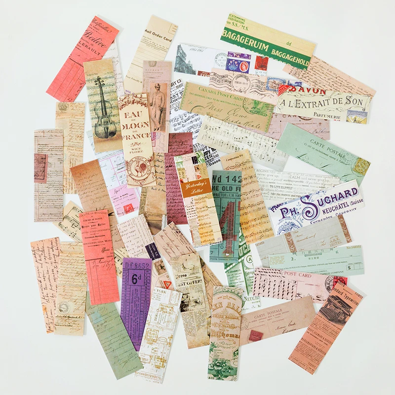 

Винтажные бумажные наклейки Yoofun, 50 листов