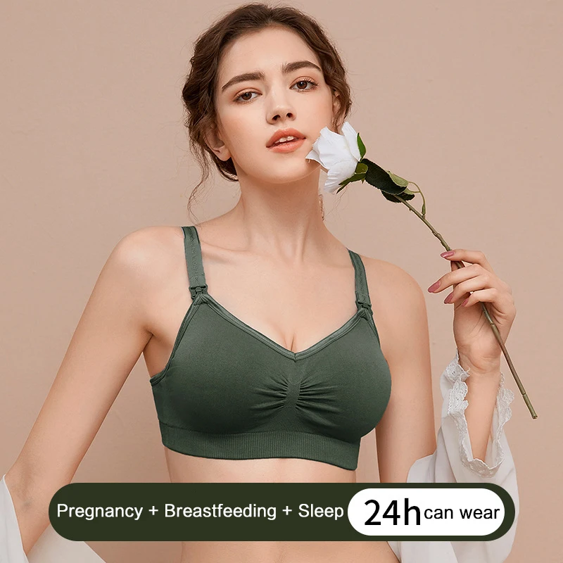 

Maternity Bra Breast Pump Special Nursing Bra Hand Free Pregnancy Clothes Breastfeeding Accessories Pumping Bra Can Wear All Day