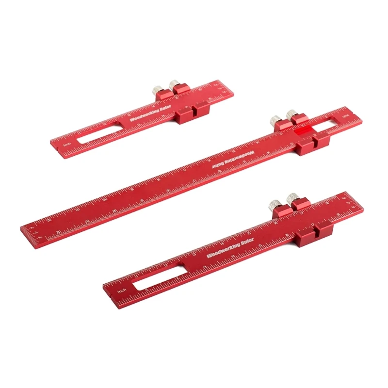 

E5BE Pocket Ruler with Slide Stop 6’’ 8’’ 12’’ Metric Inch Measuring Working