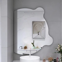 irregular vanity hanging bathroom mirror glass makeup cute aesthetic bathroom mirror shaving custom espelhos bath accessories