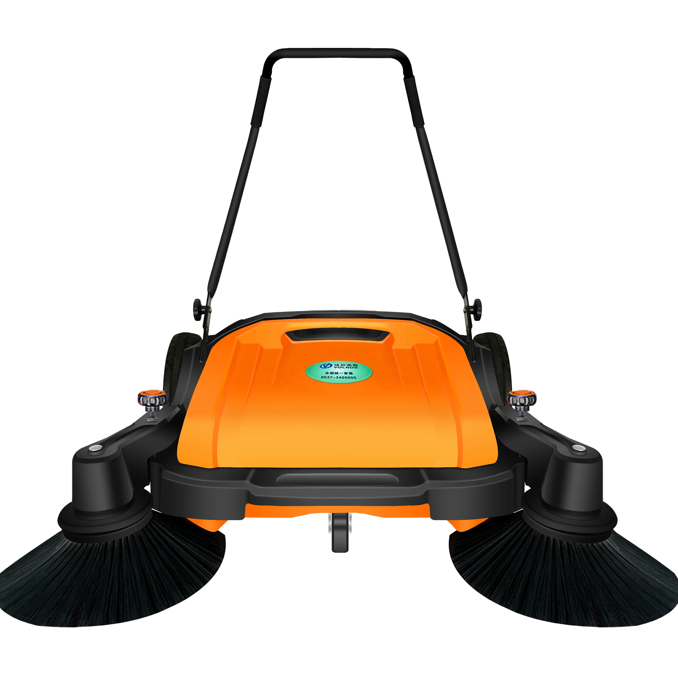 

Dust control road sweeper with vacant absorption force