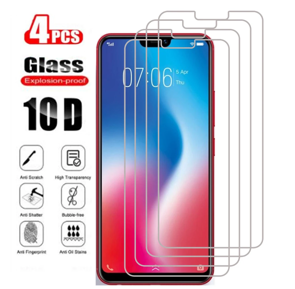 4 шт. Защитное стекло для Vivo V9 Pro Youth X23 Y81 Y81i Y81s Y83 Y85 Y91i Y93 Y93s Y95 Y97 Z1 закаленное