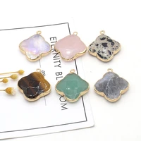 natural stone flower shape pendants flash labradorite opal crystal for charm jewelry making diy necklace earring supplies