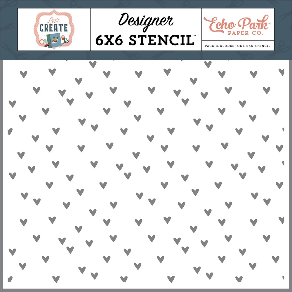 

2022 New Arrival Made With Love 6" Square Stencils Diy Craft Scrapbooking Greeting Cards Album Decoration Paper Coloring Molds
