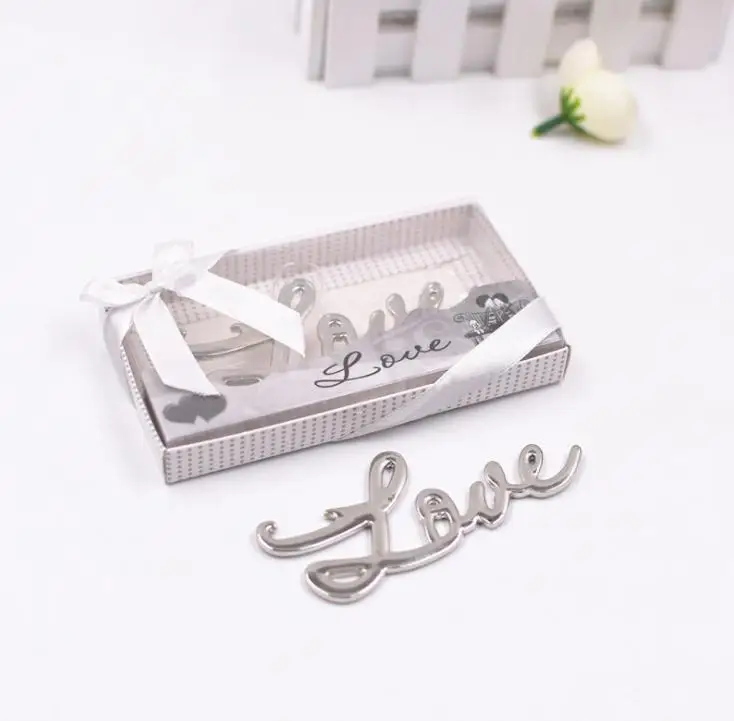 Золотые серебряные открывалки для пивных бутылок с надписью Love Design свадебные