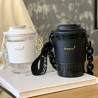 ins hot outdoor fashion water cup pp white black good looking portabe water coffee cold drink mugs 420ml for girls boys