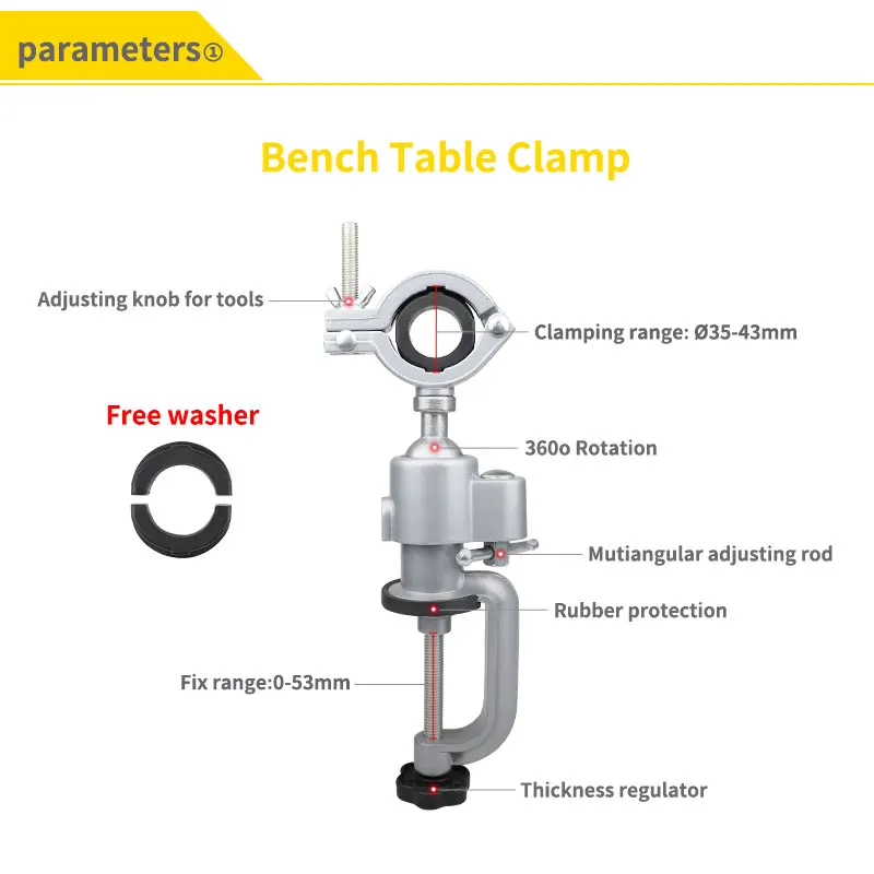 

NEWONE UV-001 настольные тиски серебристого цвета