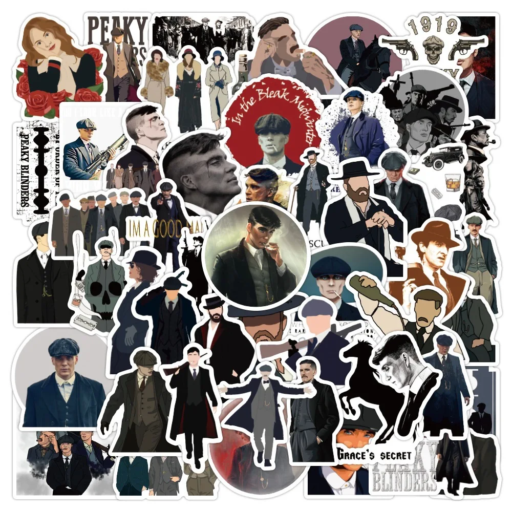 

10/30/50PCS Peaky Blinders Stickers Tommy Shelby Graffiti Stationery Stickers for Luggage Laptop Motorcycle Bicycle PVC Decal