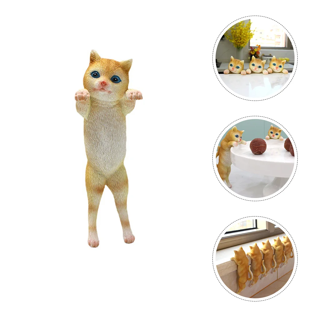 

Planter Edge Animal Decoration Planter Pot Resin Cat Hanger Figurine Flower Planter Figurine