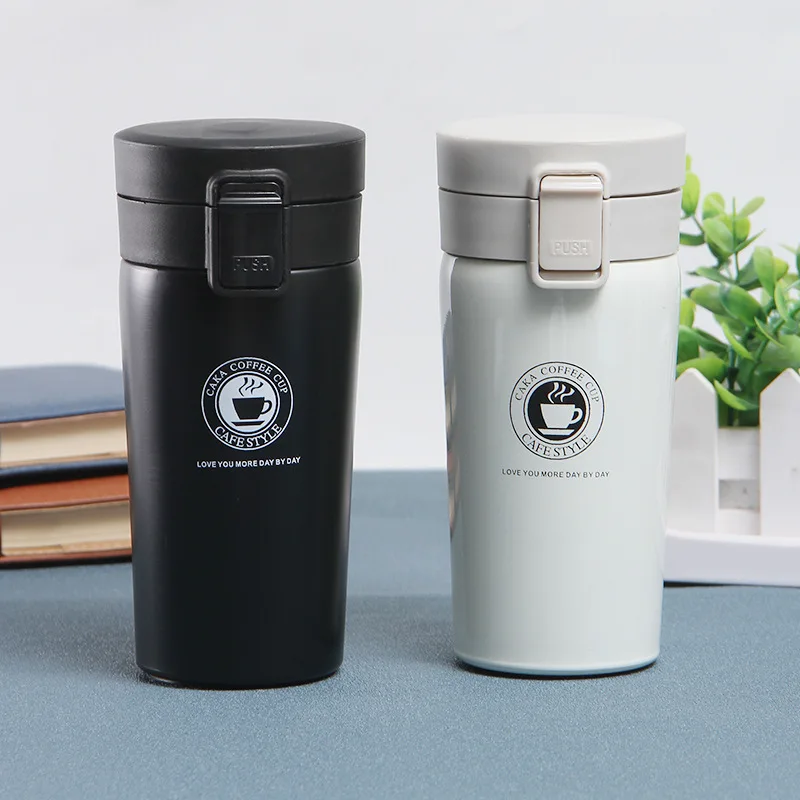 

Stainless Steel Water Bottle Coffee Cup Fashion Car Thermos for Coffee American Creative Insulation Bottle Cold and Hot Thermal