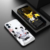 cartoon pikachu phone case for funda iphone 13 12 11 pro max mini x xr xs max 6 6s 7 8 plus coque celular soft silicone cover