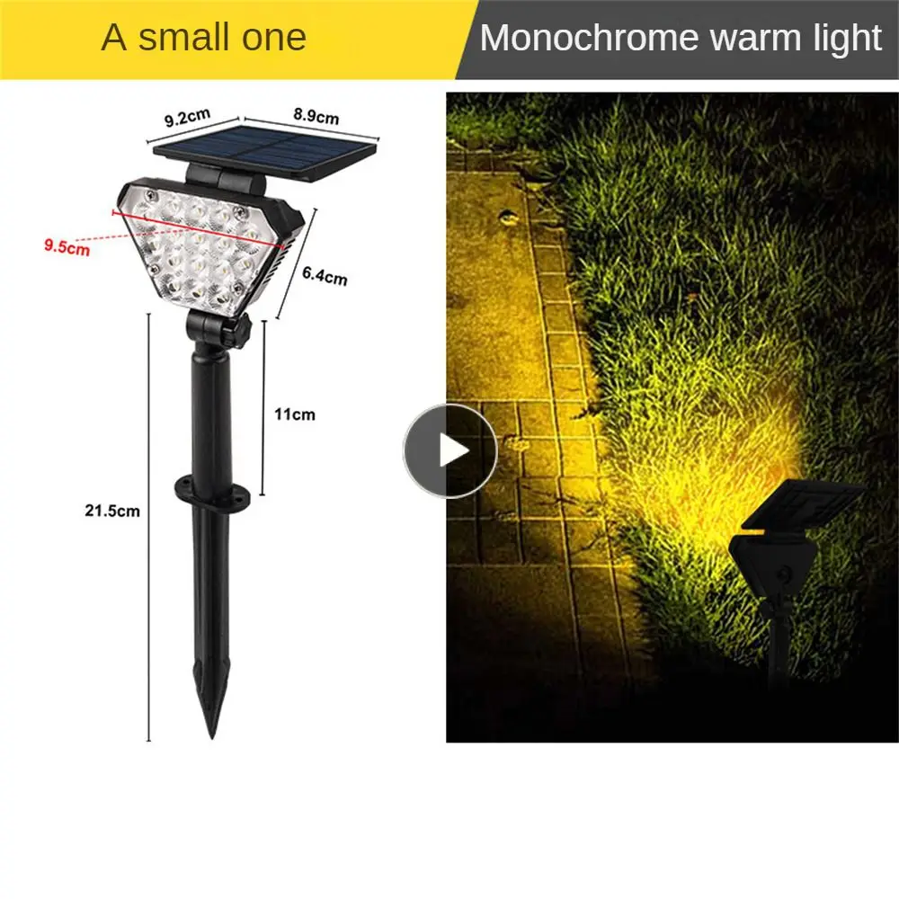 

Газонная лампа на солнечной энергии, водонепроницаемый Солнечный прожектор, освещение для сада, освещение для сада, внешнее освещение, длительный срок службы, большой радиус действия, светодиодный Патио