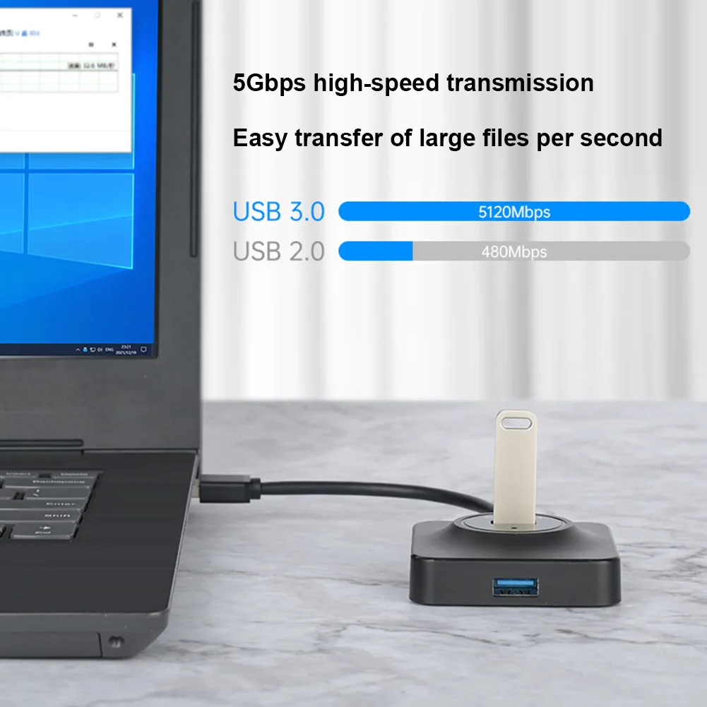 

USB-разветвитель для компьютера, из алюминиевого сплава, 5 Гбит/с
