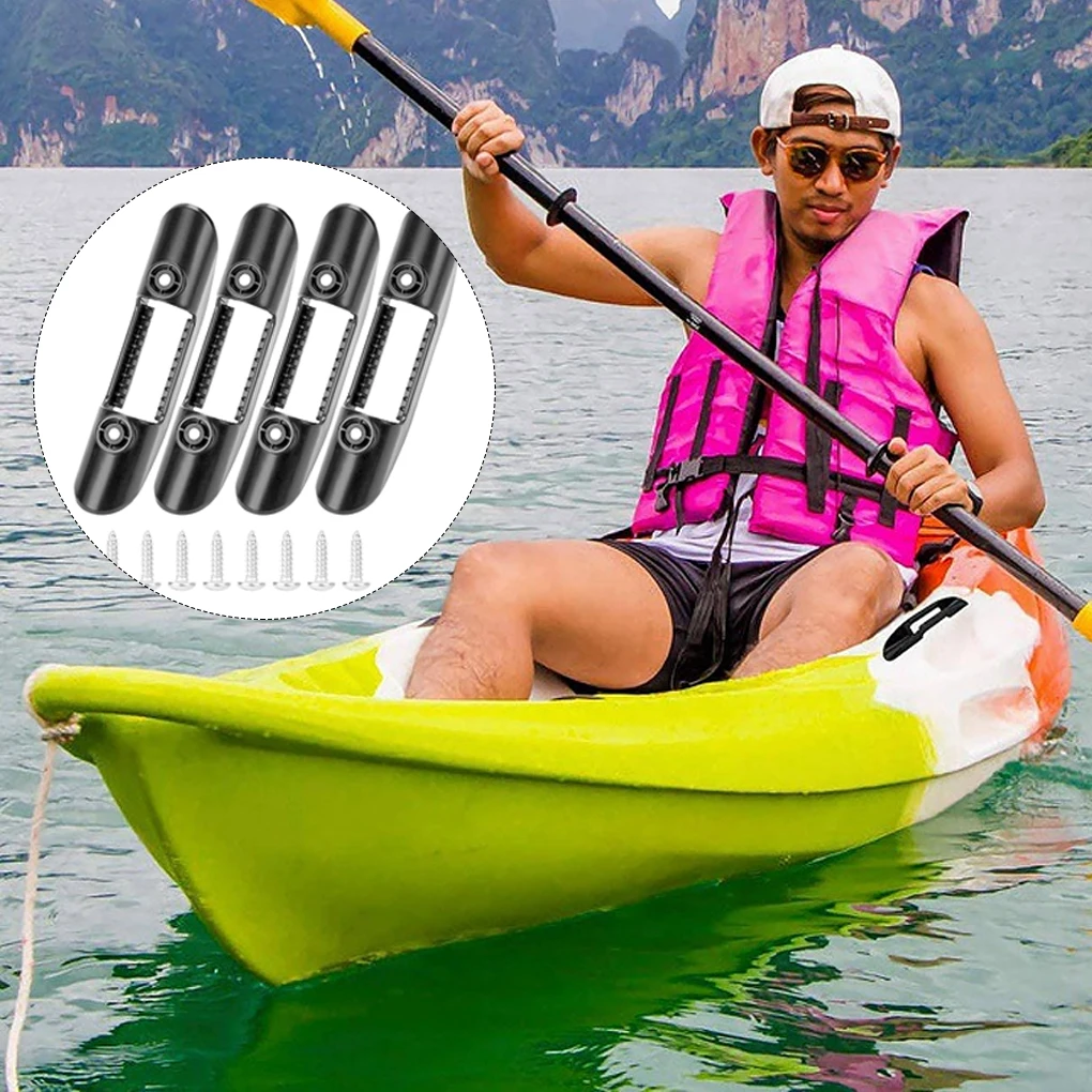 

Pack of 4 Kayak Paddle Holder Clips Plastic Canoe Deck Mounted Paddles Bracket Fixing Buckle Portable Mount Rafting Gifts