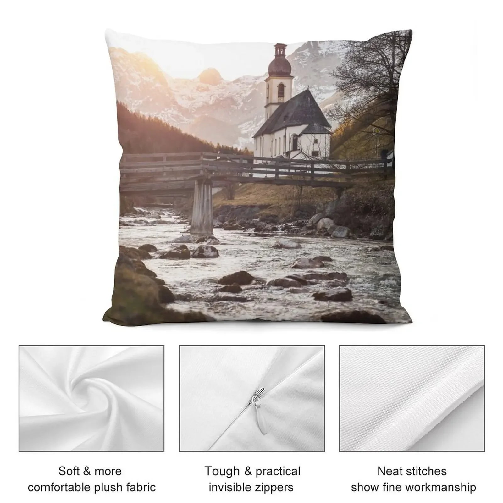 Ramsau-Berchtesgaden декоративная подушка эстетическая для сидения рождественская