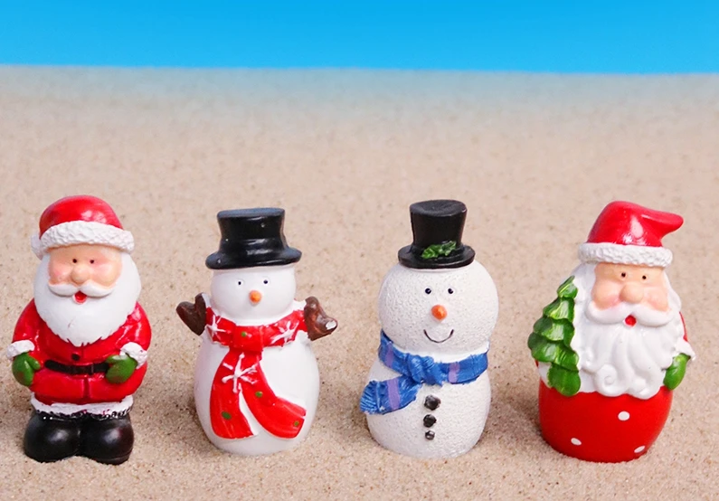 

resin figure mental psychological sand table game box court therapy santa snowman 4pcs/set