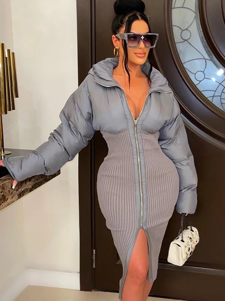 

Парка женская средней длины с капюшоном, на молнии, с длинным рукавом