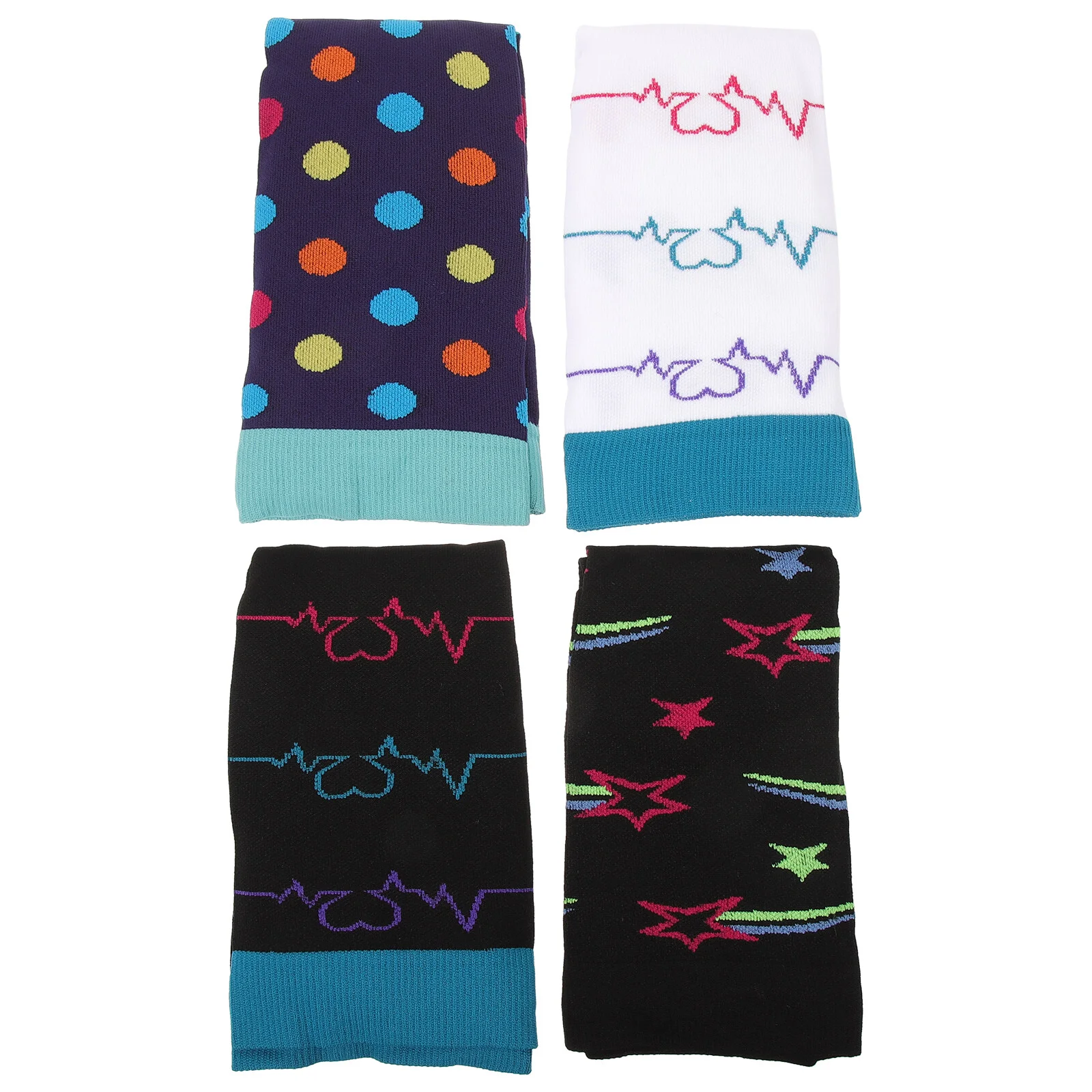 4 Pairs Decorate Comfortable Socks Decorative Compression Pressure Accessories Men Elastic Nylon Silk Unisex Women Breathable