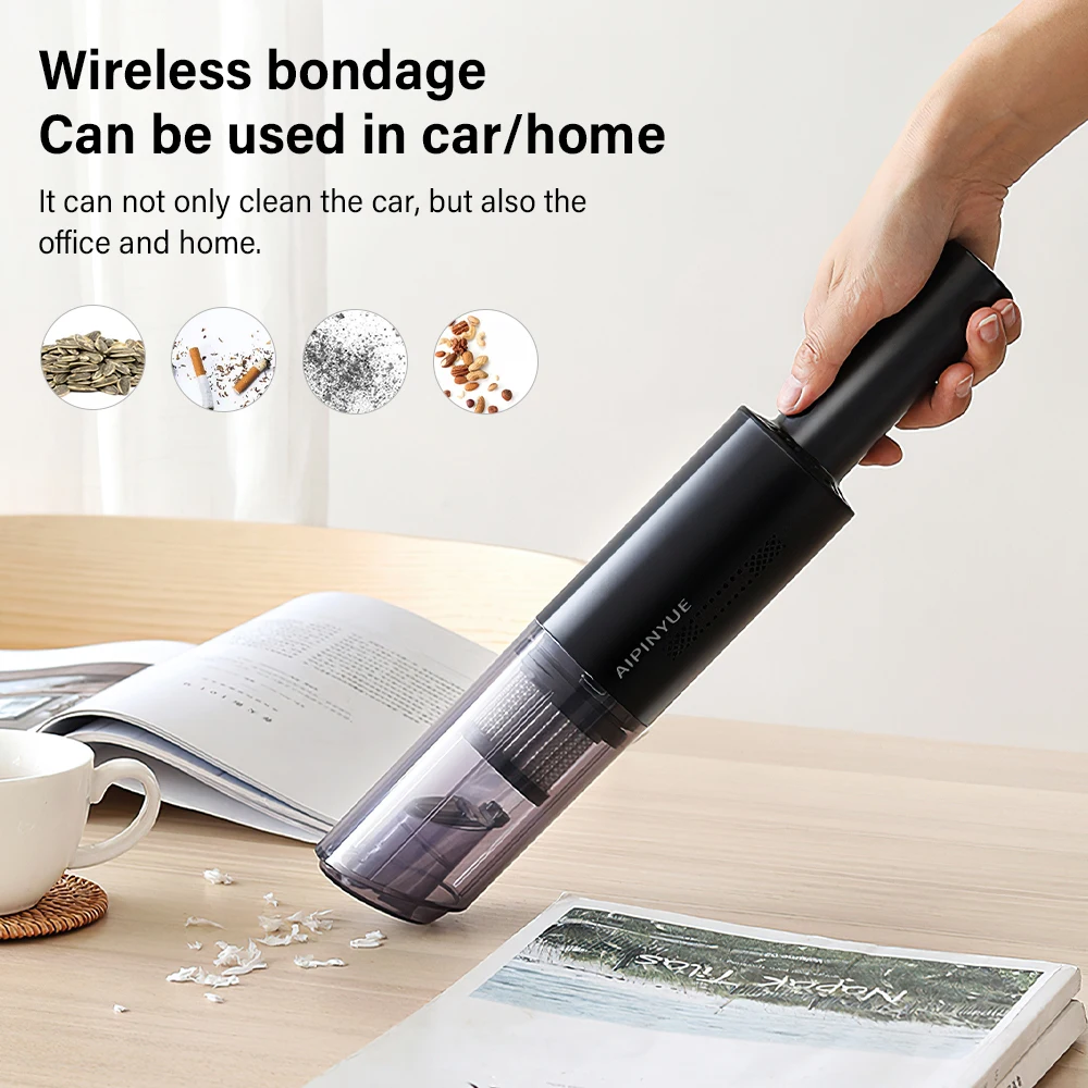 

6000Pa Powerful Wireless Car Vacuum Cleaner 120W Handheld Auto Vacuum Wet&Dry Dual Use Duster Rechargeable Vacuum Cleaner