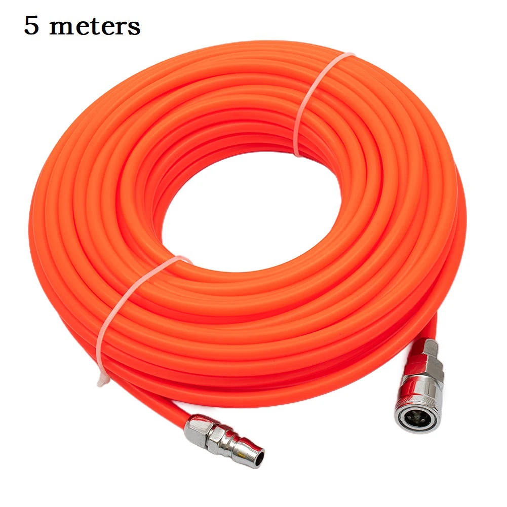 

5M Orange Garden Watering Hose Car High Pressure Washing Pipe With Quick Connector Air Compressor Ventilation Pipe Hose