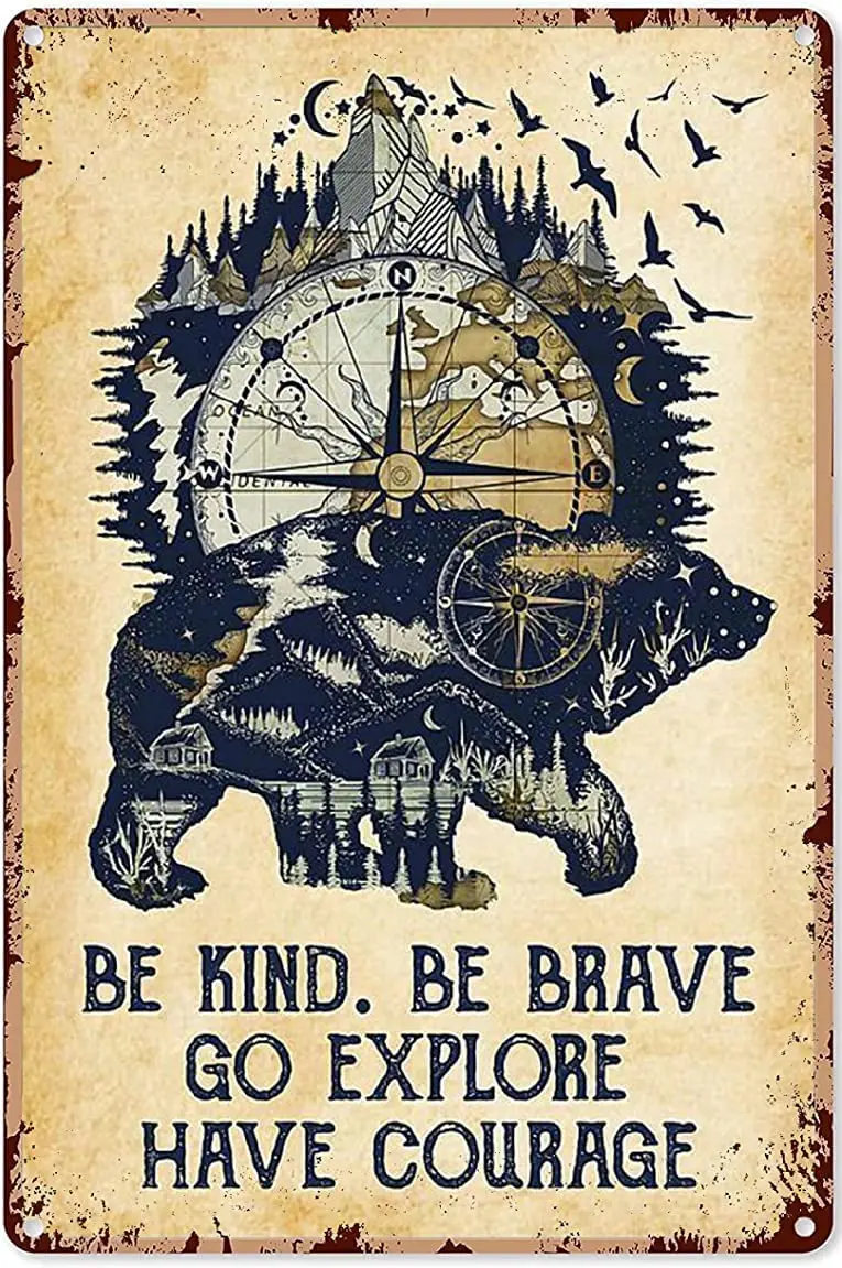 

Постер металлический в винтажном стиле для любителей пеших прогулок