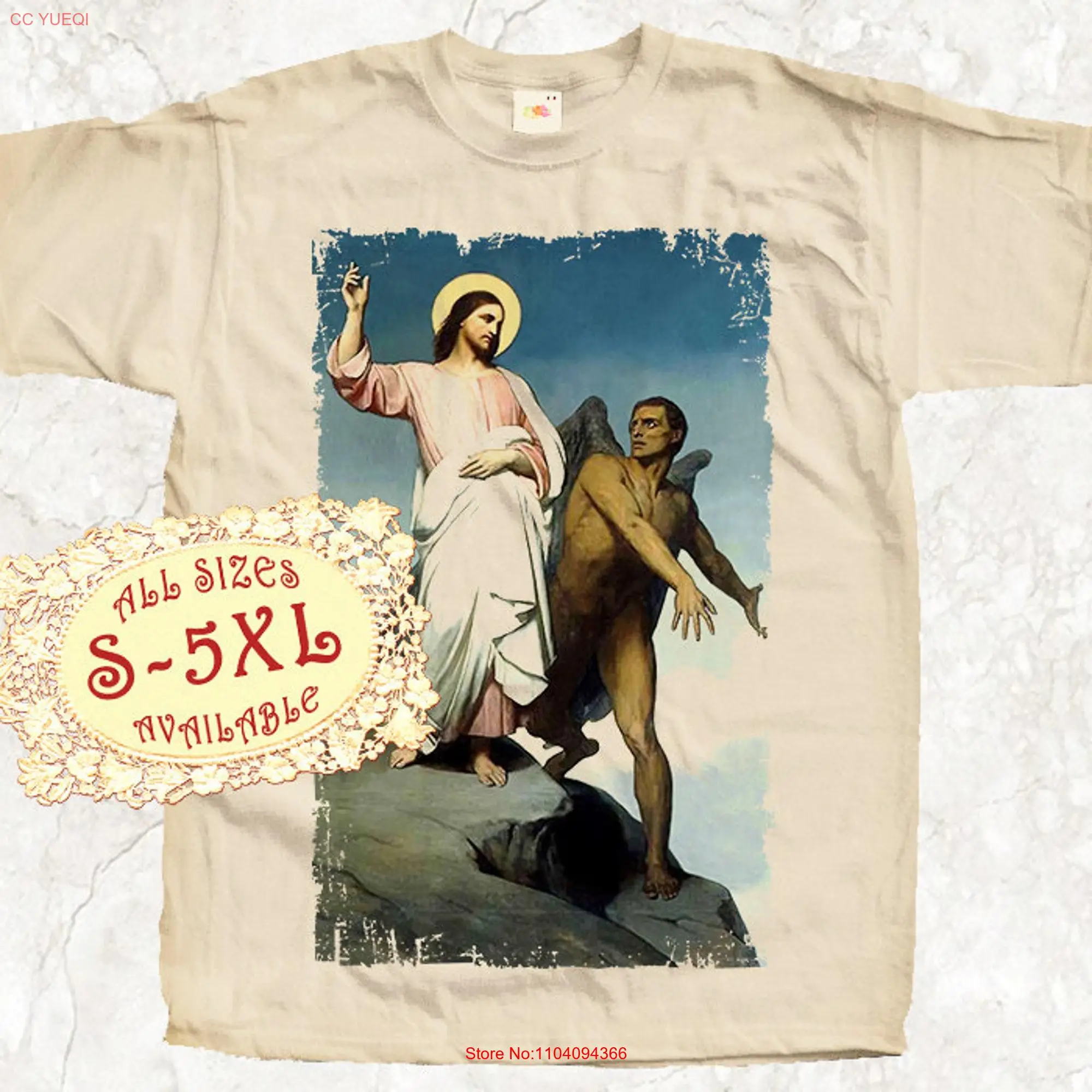 Футболка с Католическим принтом Иисуса Христа V173 Размеры S 5XL