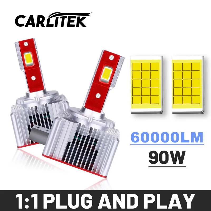

CARLitek D1S D3S LED Headlights Laser 60000Lm D4S D5S D2S D8S Auto Bulbs Canbus CSP 110W D1R D2R D3R D4R Car Lamp 1:1 Xenon HID
