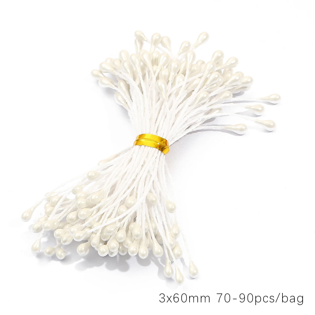 

Искусственные цветы Hua Ming Ce белые с красными тычинками