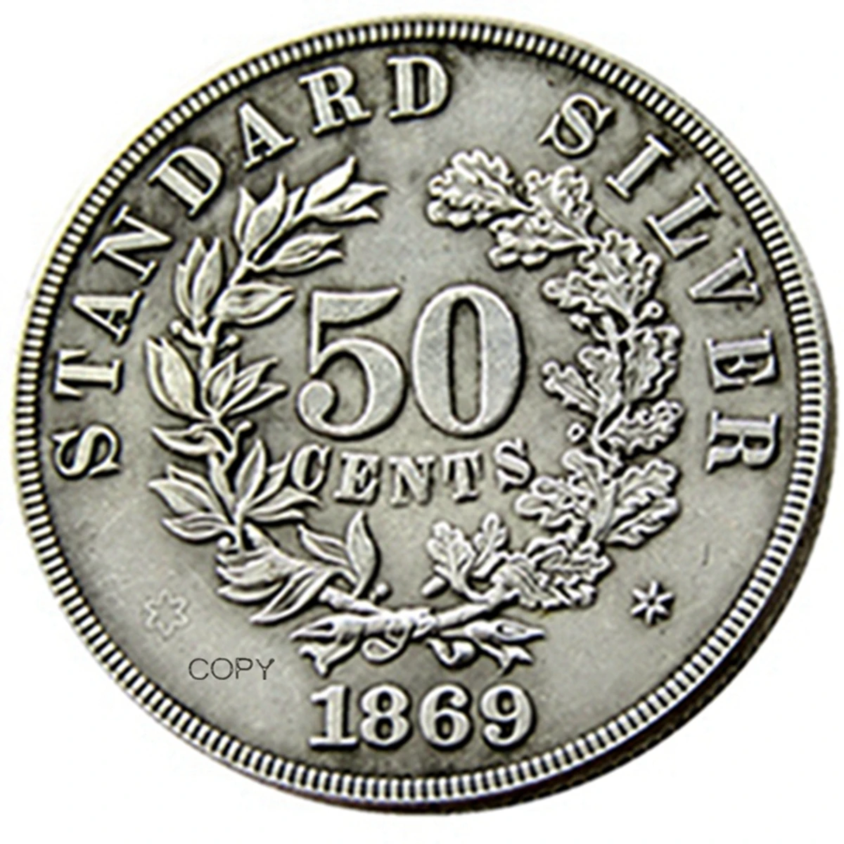 Репродукция Посеребренные памятные монеты в полдоллара США 1869-1936 гг.