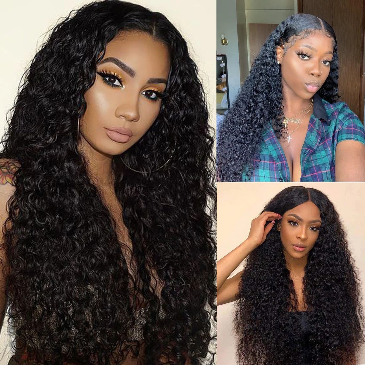 Youthfee 38 дюймов ручной работы Свободные Вьющиеся парики хайлайтер коричневый