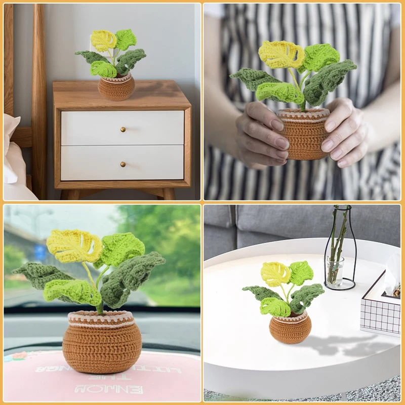 Сделай Сам изысканная искусственная кожа акриловая полная фотография с вязаными