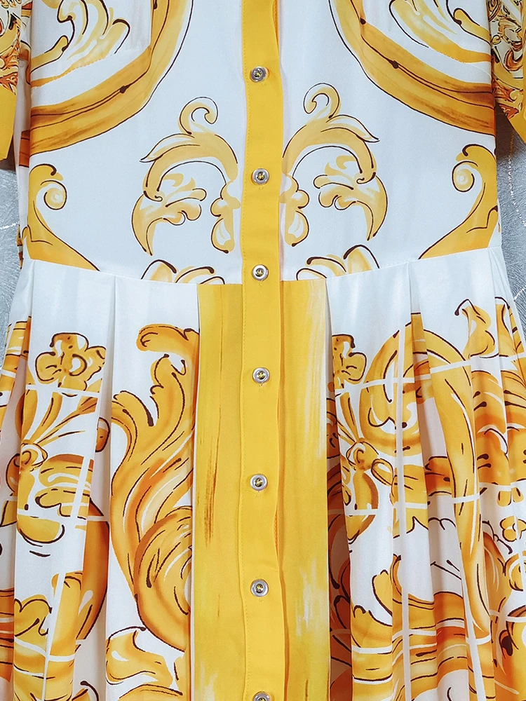 Женское длинное платье с поясом AELESEEN элегантное модельное отложным воротником и