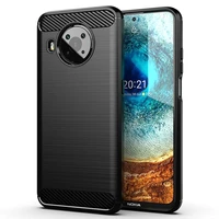 for nokia x10 x20 case rubber silicone shockproof carbon fiber phone case for nokia x20 x10 soft back cover bumper