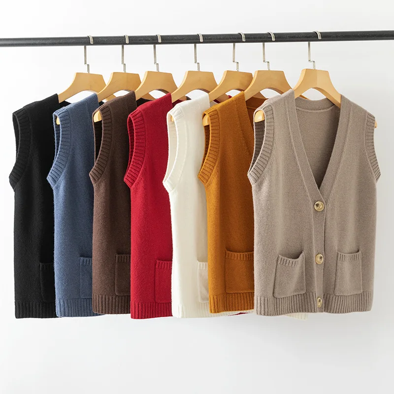 Осенне-зимний плотный Повседневный Кардиган masigoch из 100% мериносовой шерсти жилет