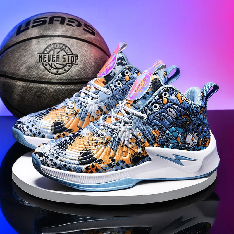 Мужские баскетбольные кроссовки Нескользящие спортивная обувь дышащие на