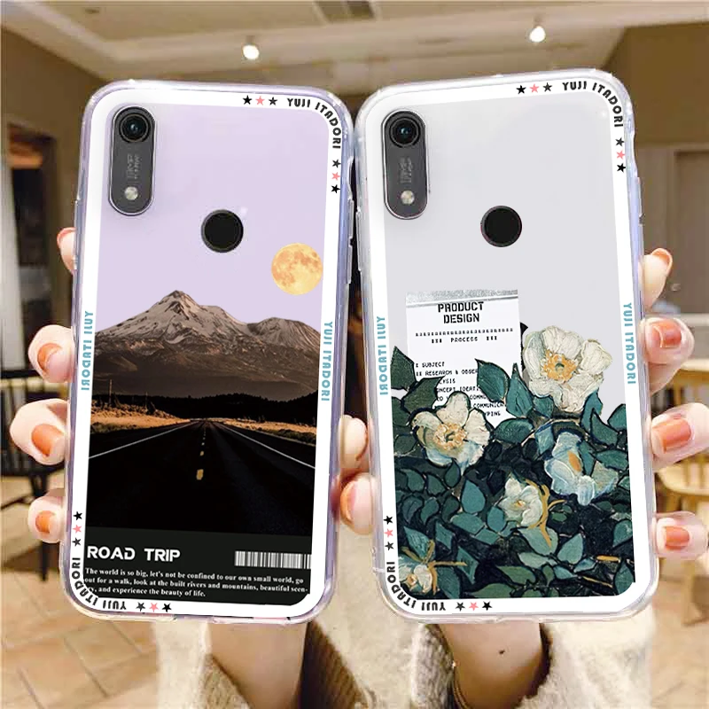 

Phone Case For Huawei P50 P40 P30 P20 Lite 5G Nova Y70 Plus 9 SE Pro 5T Y9S Y9 Y6 Mountain Luxury Scene Art Transparent Cover