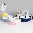 Бытовая корзина для хранения хлопковых веревок с помпонами, тканая настольная коробка для хранения детских игрушек