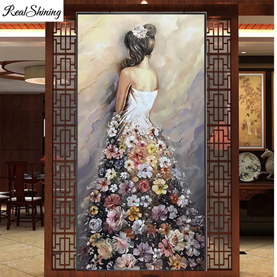 

Набор для алмазной вышивки «цветы», мозаика в европейском стиле, 5D «сделай сам», картина из страз, T2011