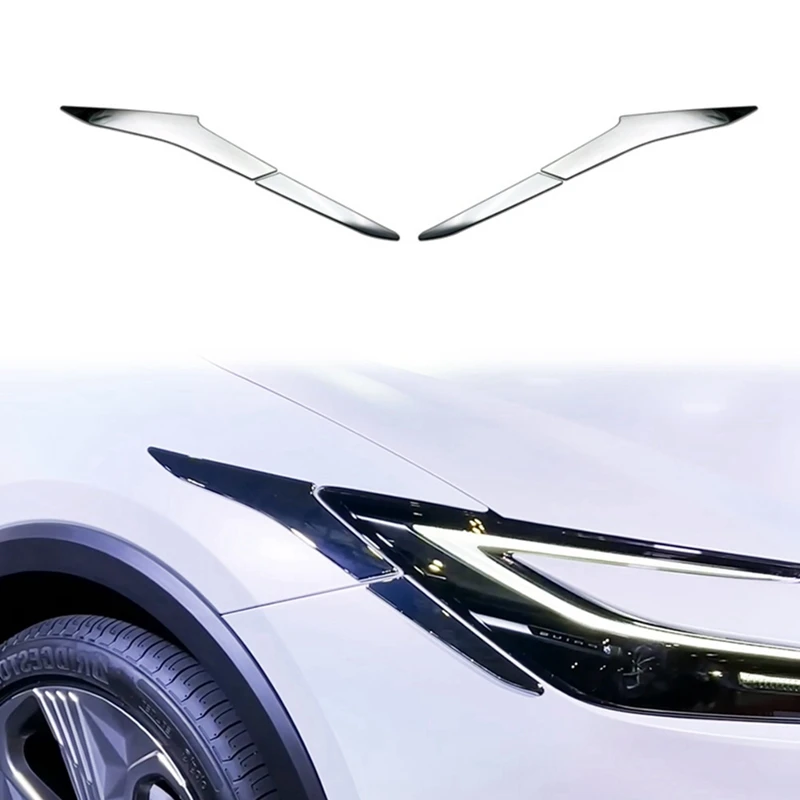 

4Piece For Toyota Prius 60 Series 2023 Car Headlights Eyebrow Strip Decoration Cover Trim Replacement Parts Accessories