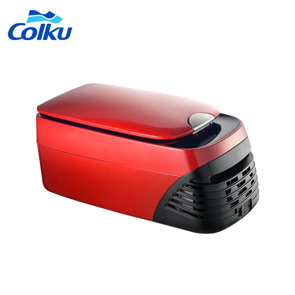 

Colku Brand 8L Mini Size Car Refrigerator With Freezing And Heating Function Red Color Dc 12v Car Portable Fridge Freezer