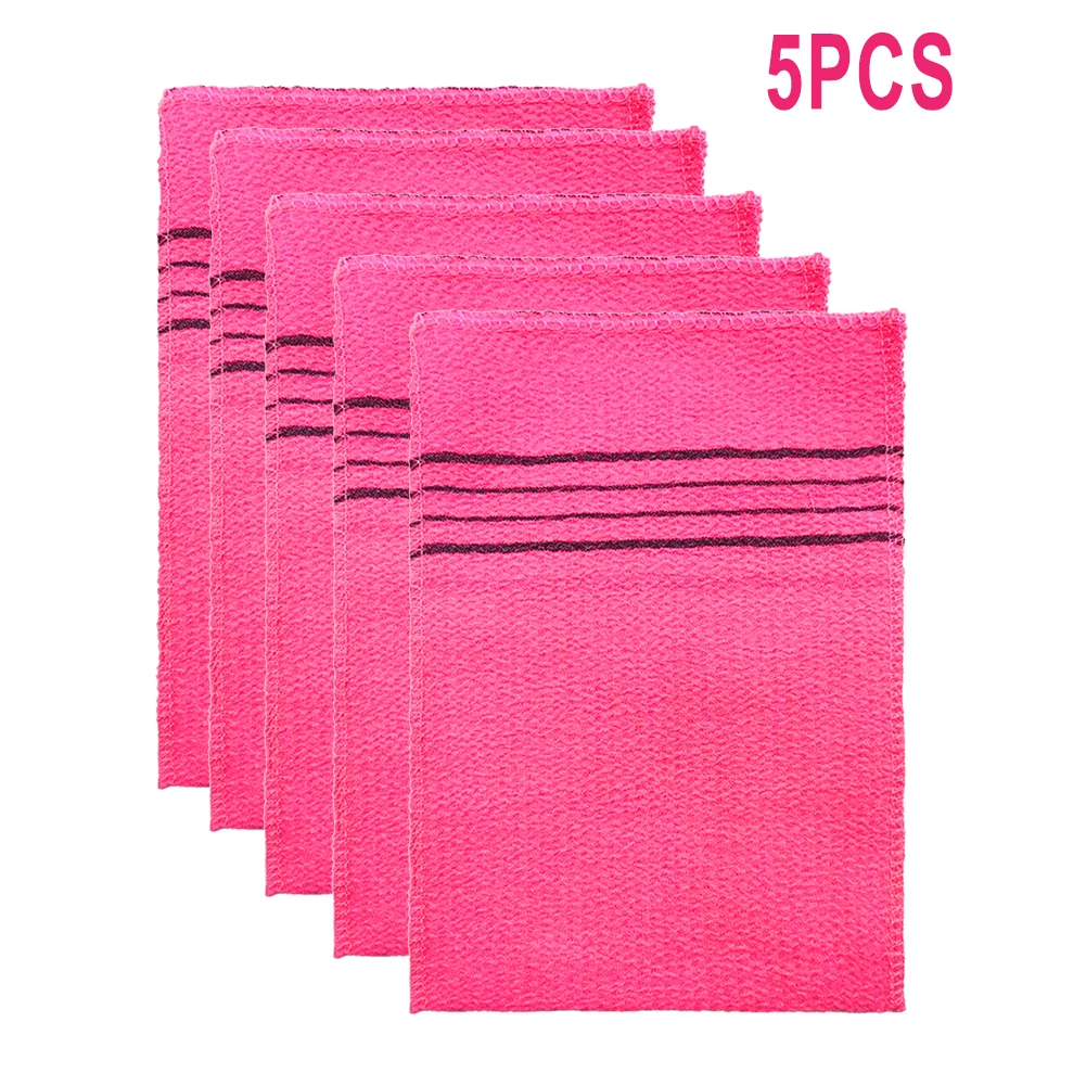 

5Pcs Korean Italy Asian Exfoliating Bath Washcloth Body Scrub Shower Soft Towel Home Cleaning Washing Scrub Shower Towels